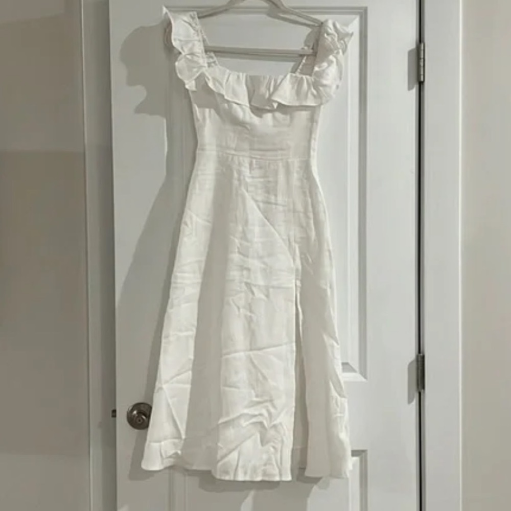 Reformation Linen Amethyst Dress